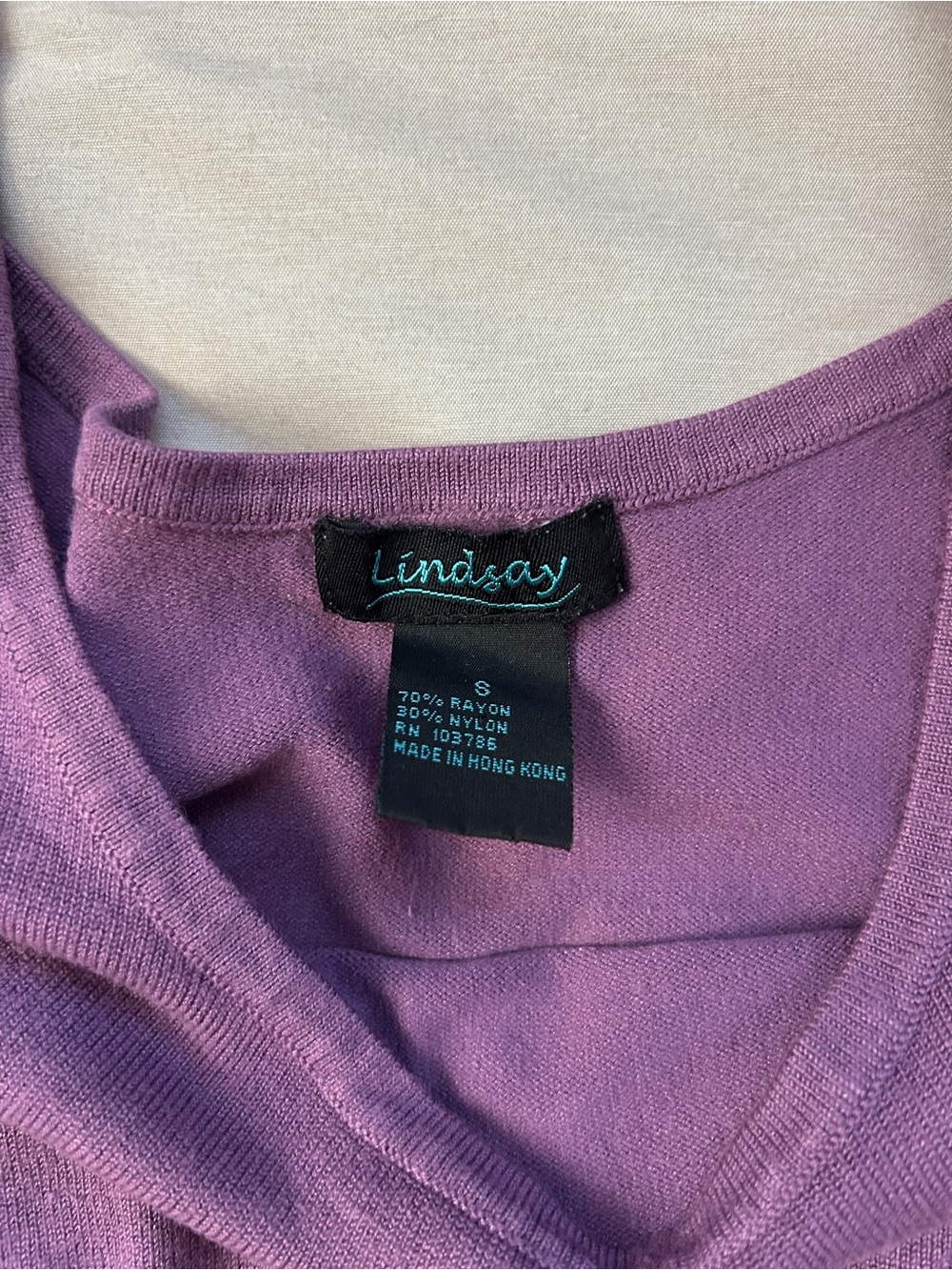 Beautiful Purple Ribbed Tank Top - Picture 3 of 3